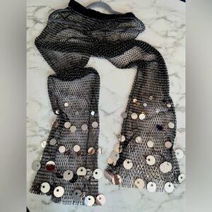 Disco mesh rhinestones pants with sequins